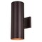 Vaxcel Chiasso Aluminum 2 Light Bronze Contemporary Outdoor Tube Wall Light T0654 - alternate 3